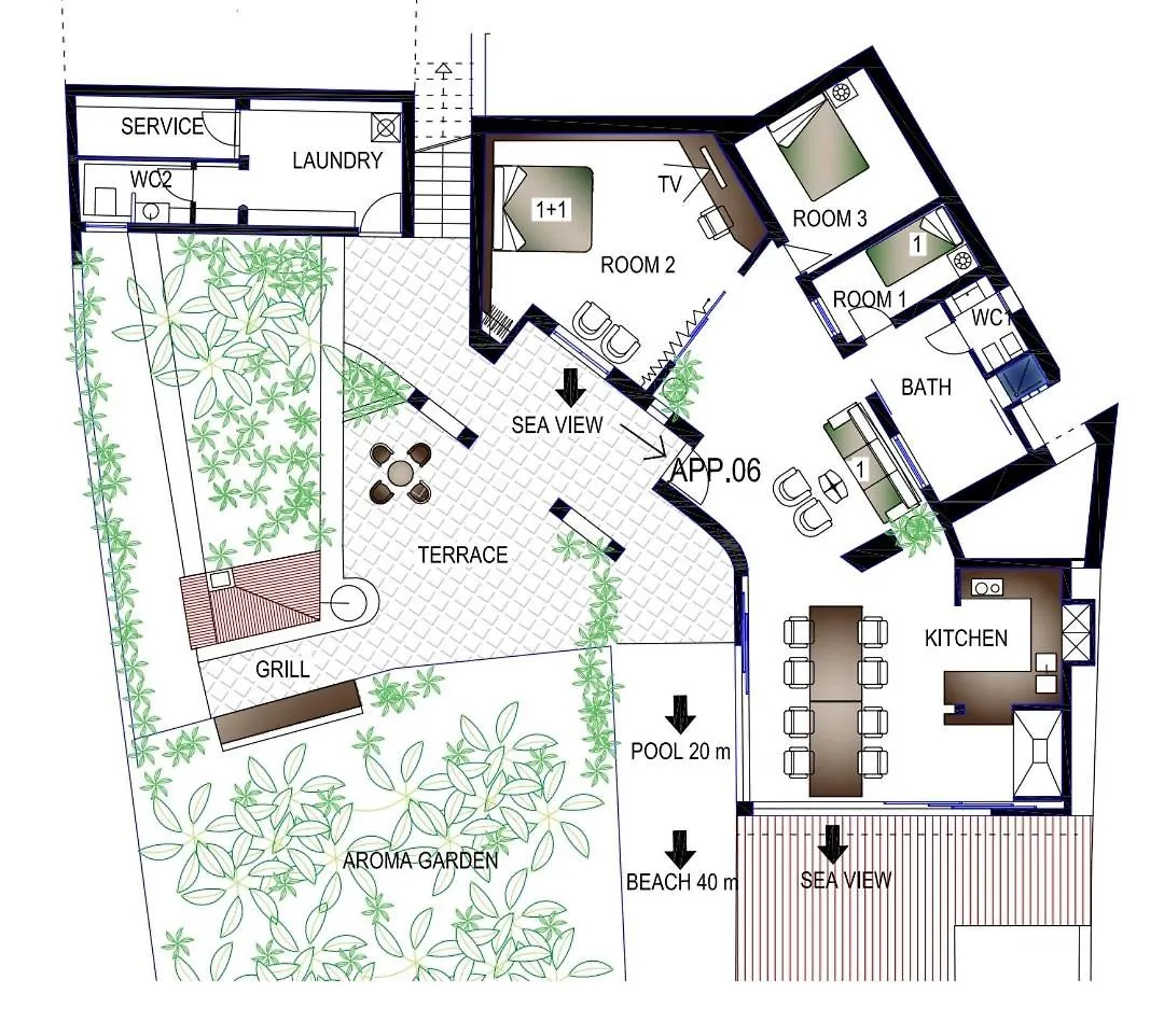 Bella Vista Beach House Apartments, Hot Pool And Jacuzzi تروغير